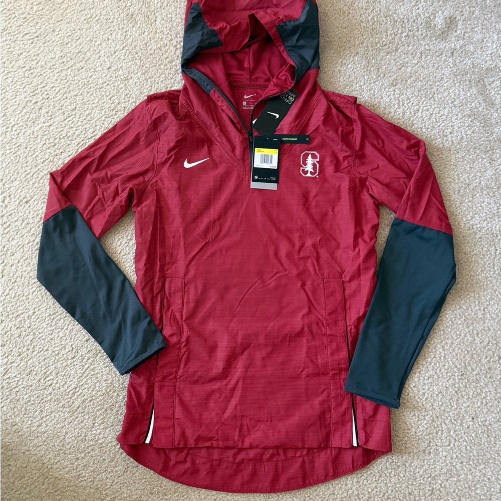 Nike Stanford Cardinal Men’s Small 1/4 Zip Hoodie Windbreaker NWT